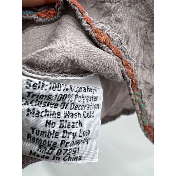 Johnny Was collection carnation blouse top brown size Small - Picture 10 of 10